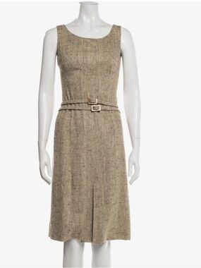 Vintage Valentino Silk & Wool Tweed Sheath Dress | Made in Italy